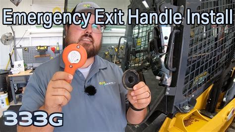 cat skid steer emergency exit handle parts|cat 259d emergency door release handles.